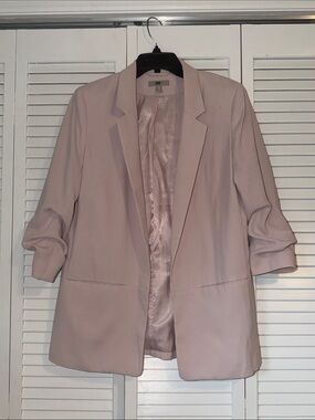 H&M Light Pink Open-Front Blazer